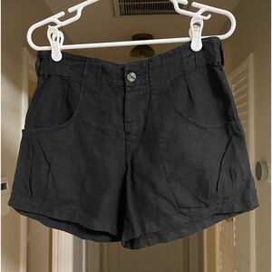 NWT Jolie Black Linen Shorts